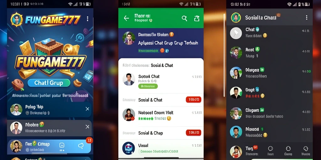 Antarmuka FUNGAME777 menampilkan obrolan grup yang aktif dan interaktif.