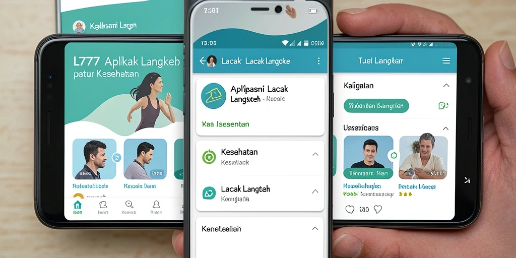 Antarmuka L777 menunjukkan pelacakan langkah yang mudah dan informatif.