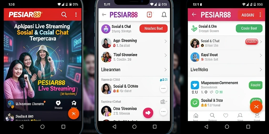 Tampilan antarmuka PESIAR88 untuk pengalaman Live Streaming yang menarik.