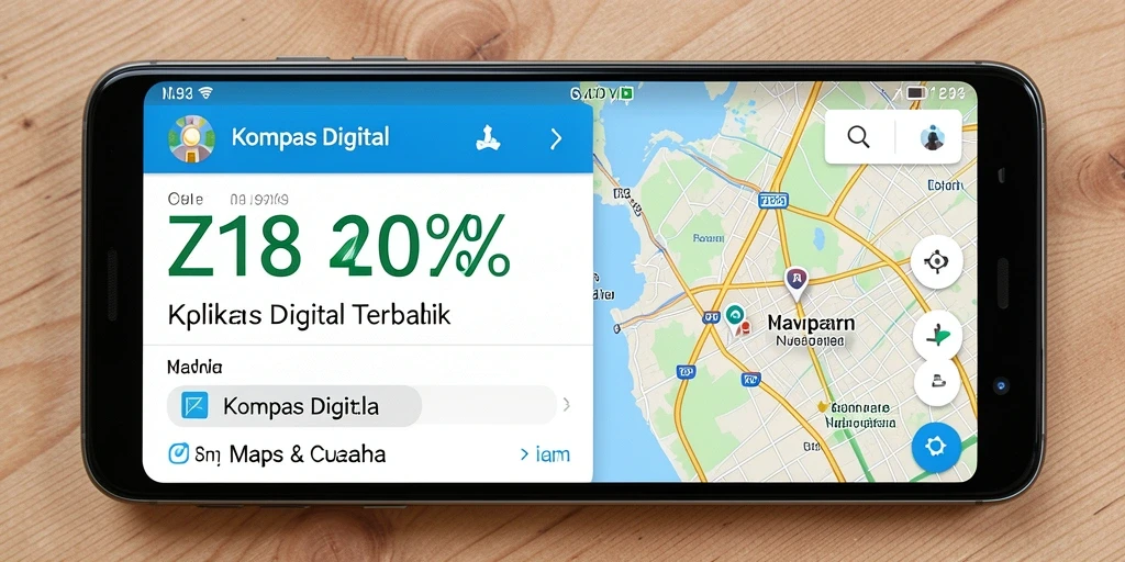 Tampilan antarmuka Z18 yang sederhana dan intuitif untuk navigasi.